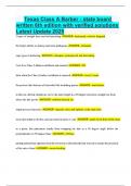 Texas Class A Barber - state board written 6th edition with verified solutions Latest Update 2025