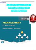 TEST BANK For Management Global&comma; 15th Edition By Stephen P&period; Robbins&comma; Verified Chapters 1 - 18&comma; Complete Newest Version