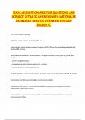 TEXAS MEDICATION AIDE TEST QUESTIONS AND CORRECT DETAILED ANSWERS WITH RATIONALES 2025&2026 &lpar;VERIFIED ANSWERS&rpar; ALREADY GRADED A&plus;