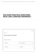 SHI EXAM PRACTICE QUESTIONS WITH 100&percnt; VERIFIED ANSWERS&excl;&excl;