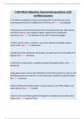 C100 WGU Objective Assessment questions with verified answers