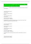 CA Contractor's Law and Business Test 4 Solved and Verified 100&percnt;
