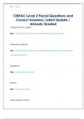 CIBTAC Level 2 Facial Questions and  Correct Answers&sol; Latest Update &sol;  Already Graded