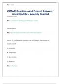 CIBTAC Questions and Correct Answers&sol;  Latest Update &sol; Already Graded