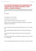 ATI CAPSTONE PHARMACOLOGY ASSESSMENT 2025 &vert; QUESTIONS AND CORRECT ANSWERS &vert; LATEST UPDATE &vert; ALREADY GRADED A&plus;