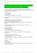 Industrial Radiography Radiation Safety Questions and Answers Rated A&plus;