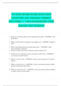 PA EFDA Board Exam 2025&sol;2026  QUESTIONS AND VERIFIED CORRECT  SOLUTIONS &vert;&vert; 100&percnt; GUARANTEED PASS  <BRAND NEW VERSION> 