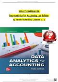 SOLUTION MANUAL Data Analytics for Accounting&comma; 3rd Edition by Vernon Richardson&comma; Chapters 1 - 9