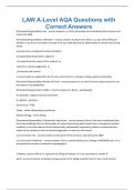 LAW A-Level AQA Questions with  Correct Answers 