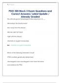 PSIO 305 Block 3 Exam Questions and  Correct Answers&sol; Latest Update &sol;  Already Graded