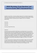 HMX Physiology Exam Questions And Answers &vert;Latest 2025 &vert; Guaranteed Pass&period;
