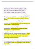 TEXAS DEPARTMENT OF AGRICULTURE PESTICIDE APPLICATOR EXAM 2024 2 ACCURATE CURRENTLYTESTING REAL