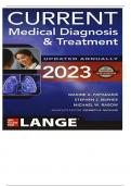 TEST BANK FOR CURRENT MEDICAL DIAGNOSIS AND TREATMENT 2023  62ND EDITION BY BY MAXINE PAPADAKIS QUESTIONS AND ANSWERS GRADED A&plus;