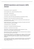 RPNCE Questions and Answers 100- Solved 2025