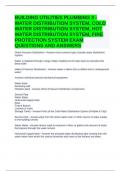 BUILDING UTILITIES PLUMBING 3 -WATER DISTRIBUTION SYSTEM&comma; COLD WATER DISTRIBUTION SYSTEM&comma; HOT WATER DISTRIBUTION SYSTEM&comma; FIRE PROTECTION SYSTEM EXAM QUESTIONS AND ANSWERS