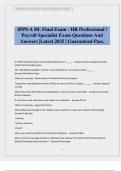 IPPS-A DL Final Exam - HR Professional &sol; Payroll Specialist Exam Questions And Answers &vert;Latest 2025 &vert; Guaranteed Pass&period;