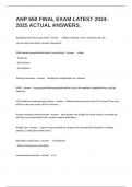ANP 650 FINAL EXAM LATEST 2024-2025 ACTUAL ANSWERS&period;