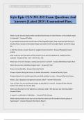 Kyle Epic CLN 251-252 Exam Questions And Answers |Latest 2025 | Guaranteed Pass.