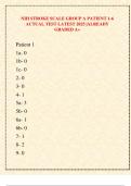 NIH STROKE SCALE GROUP A PATIENT 1-6 ACTUAL TEST LATEST 2025 &vert;ALREADY GRADED A&plus;