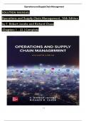 Solution Manual For Operations and Supply Chain Management 16th Edition by F&period; Robert Jacobs and Richard Chase