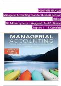 Solution Manual For Managerial Accounting Tools For Business Decision Making 9th Edition By Jerry J&period;Weygandt&comma; Paul D&period;Kimmel