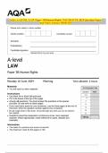 2024 AQA A-LEVEL LAW Paper 3B Human Rights 7162&sol;3B JUNE Question Paper and Mark Scheme MERGED