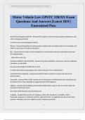 Motor Vehicle Law GPSTC 320&sol;321 Exam Questions And Answers &vert;Latest 2025 &vert; Guaranteed Pass&period;