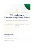 NU 150 Exam 3&colon; Pharmacology Review &lpar;New 2026&sol;2027 Update&rpar; &ndash; Verified Questions & Answers&comma; Grade A Solutions