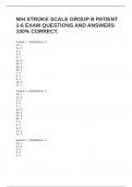 NIH STROKE SCALE GROUP B PATIENT 1-6 EXAM QUESTIONS AND ANSWERS 100&percnt; CORRECT&period;