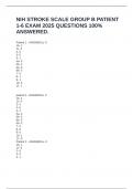 NIH STROKE SCALE GROUP B PATIENT 1-6 EXAM BUNDLE