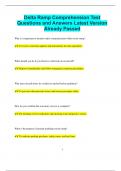 Delta Ramp Comprehension Test Questions and Answers Latest Version  Already Passed