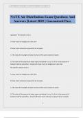 NATE Air Distribution Exam Questions And Answers &vert;Latest 2025 &vert; Guaranteed Pass&period;
