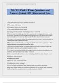 NACE 1 PN-RN Exam Questions And Answers &vert;Latest 2025 &vert; Guaranteed Pass