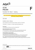 2024 AQA GCSE POLISH Foundation Tier Paper 2 Speaking JUNE Question Paper and Mark Scheme MERGED