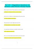Part 107 1&colon; Regulations Questions and Answers Latest Version Already Passed