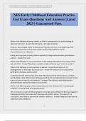 NES Early Childhood Education Practice Test Exam Questions And Answers &vert;Latest 2025 &vert; Guaranteed Pass&period;