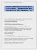 NES Formal&sol;informal assessment Special Education Part 2&period; Exam Questions And Answers &vert;Latest 2025 &vert; Guaranteed Pass&period;