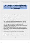 NES Secondary Professional Knowledge Exam Questions And Answers &vert;Latest 2025 &vert; Guaranteed Pass&period;