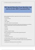 NES Special Education Exam Questions And Answers &vert;Latest 2025 &vert; Guaranteed Pass&period;