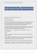 NES Special Education &ndash; Practice Questions And Answers &vert;Latest 2025 &vert; Guaranteed Pass&period;