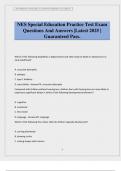 NES Special Education Practice Test Exam Questions And Answers &vert;Latest 2025 &vert; Guaranteed Pass&period;
