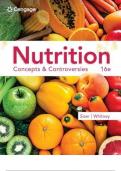 Test Bank for Nutrition&colon; Concepts and Controversies&comma; 16th Edition&comma; Frances Sizer&comma; Ellie Whitney & Leonard Pich&eacute;&comma; All Chapters Covered&comma; A&plus; guide&period;