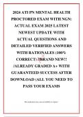 2024 ATI PN MENTAL HEALTH PROCTORED EXAM WITH NGN: ACTUAL EXAM 2025 LATEST NEWEST UPDATE WITH ACTUAL QUESTIONS AND DETAILED VERIFIED ANSWERS WITH RATIONALES (100% CORRECT) //BRAND NEW!! /ALREADY GRADED A+ WITH GUARANTEED SUCCESS AFTER DOWNLOAD (ALL YOU NE