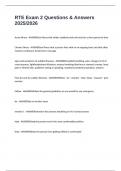 RTE Exam 2 Questions & Answers 2025&sol;2026