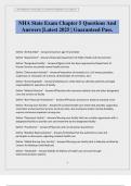 NHA State Exam Chapter 5 Questions And Answers &vert;Latest 2025 &vert; Guaranteed Pass&period;