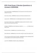 RTE Final Exam 2 Review Questions & Answers 2025&sol;2026