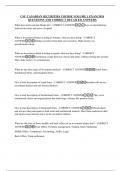 CSC CANADIAN SECURITIES COURSE VOLUME 1 EXAM 2024   QUESTIONS AND CORRECT DETAILED ANSWERS 