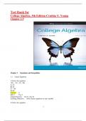 Test Bank for College Algebra&comma; 5th Edition Cynthia Y&period; Young Chapter 1-9