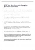 RTE Test Questions with Complete Solutions 2025&sol;2026