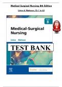 Test Bank - Medical Surgical Nursing 8th Edition &lpar;Linton & Matteson&rpar; &lpar;Ch 1 &ndash; 63&rpar; > Download as Pdf File <